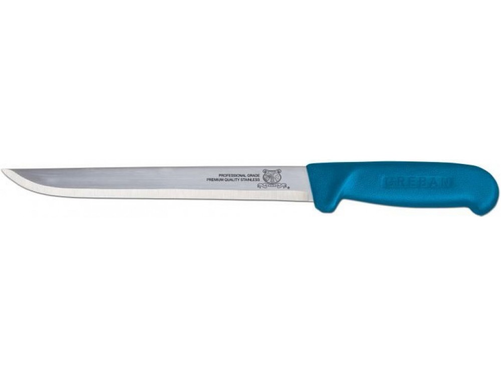 Omcan 11843 Blue Handle 8" Straight Blade Fillet Knife