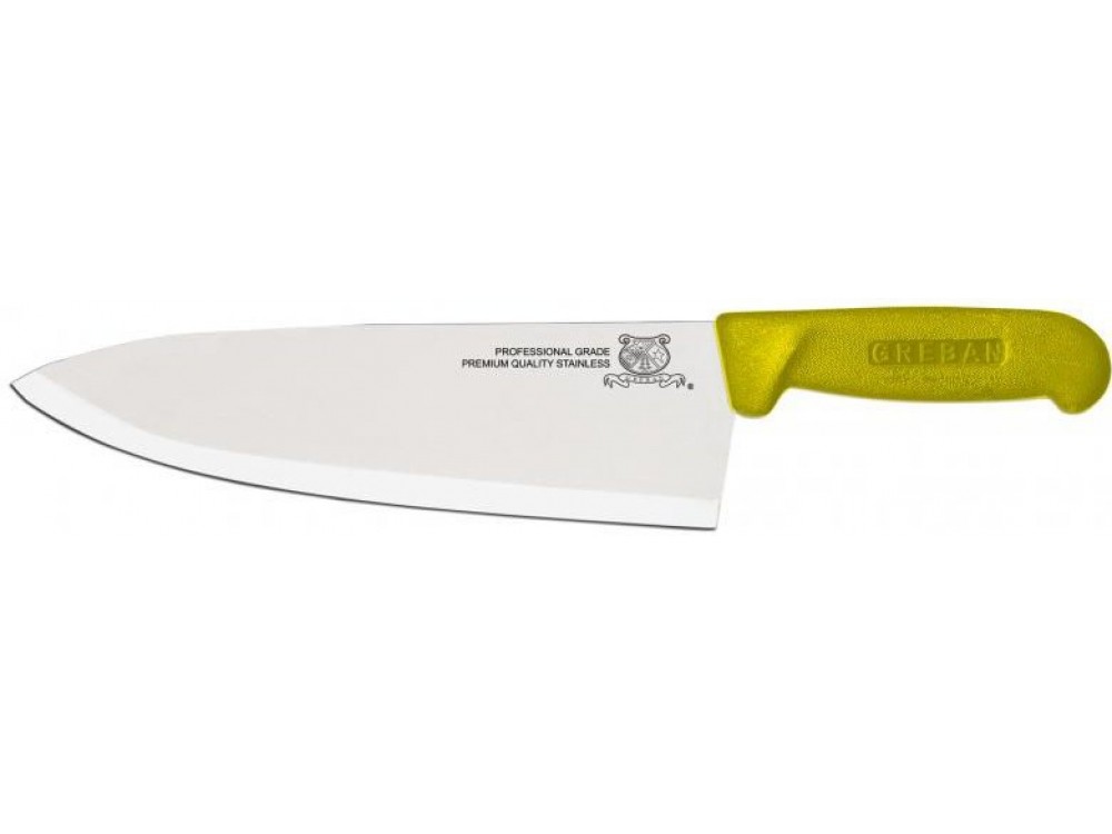 Omcan 12127 Yellow Polypropylene Handle 10" Medium Cook Knife