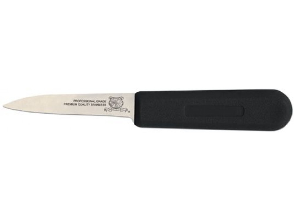 Omcan 12405 Black Polypropylene Handle 3.25" Paring Hotel Style Knife