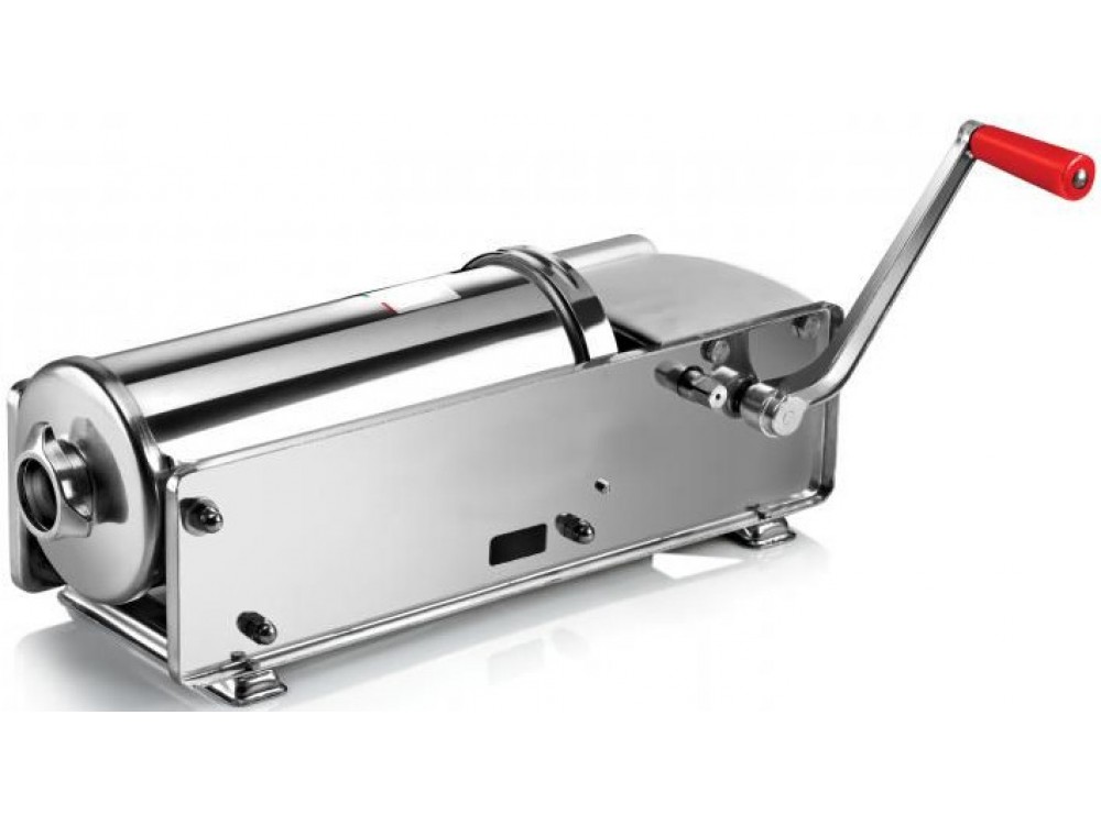 Omcan Elite Series 13738 15 lbs Stainless Steel Horizontal Two-speed Gear-driven Manual Sausage Stuffer