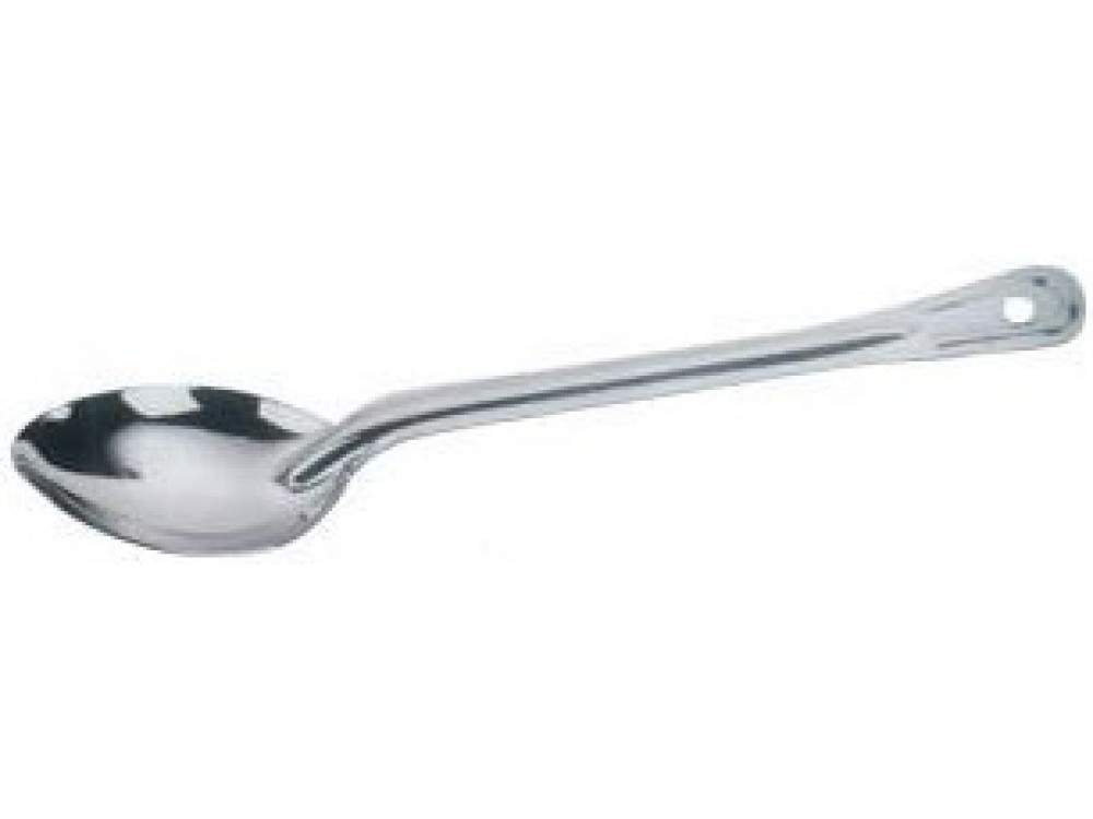 Omcan 80701 13" Stainless Steel Solid Basting Spoon
