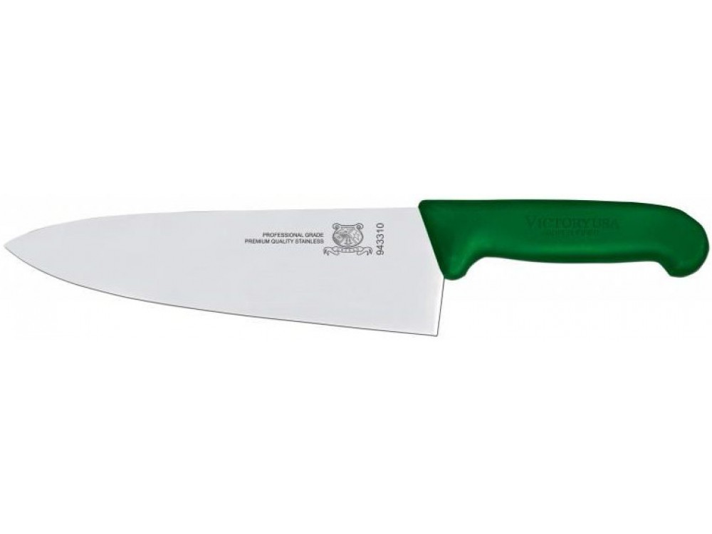 Omcan 23875 Green Super Fiber Handle 8" Medium Cook Knife