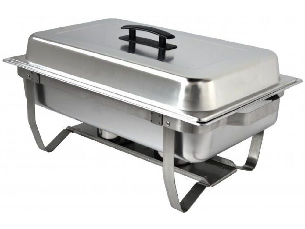 Omcan 31354 8.5 L Foldable Legs Stainless Steel Chafing Dish