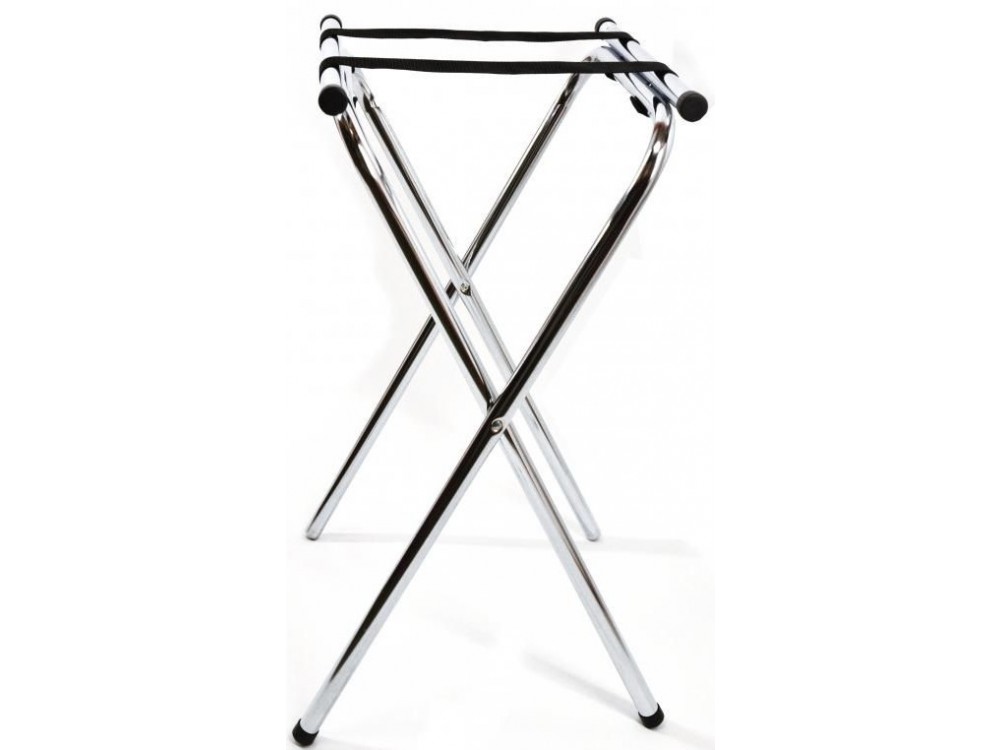 Omcan 39617 31-inch Chrome-Plated Double Bar Folding Tray Stand
