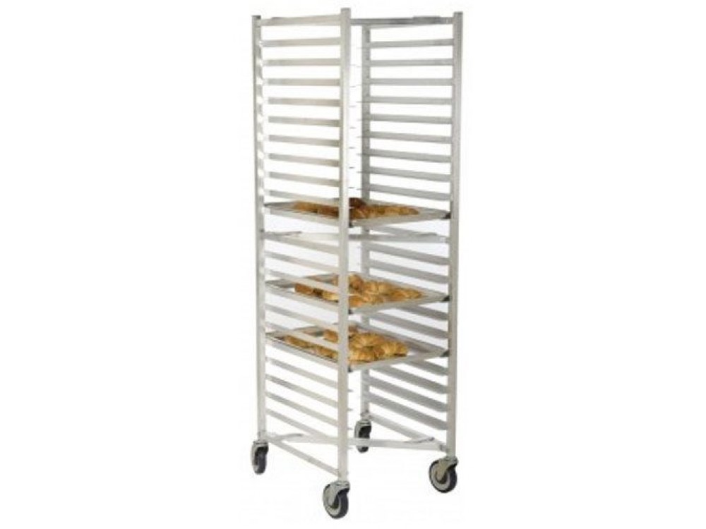 Omcan 43474 20 slides and 3" spacing Square Top Aluminum Nesting Sheet Pan Rack