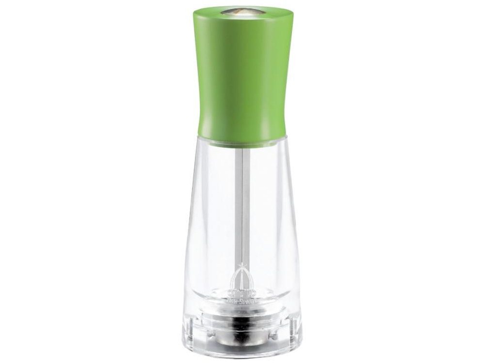 Omcan 43671 Tosca Series 15-cm Green Beech Wood with Acrylic Resin Base Pepper Mill