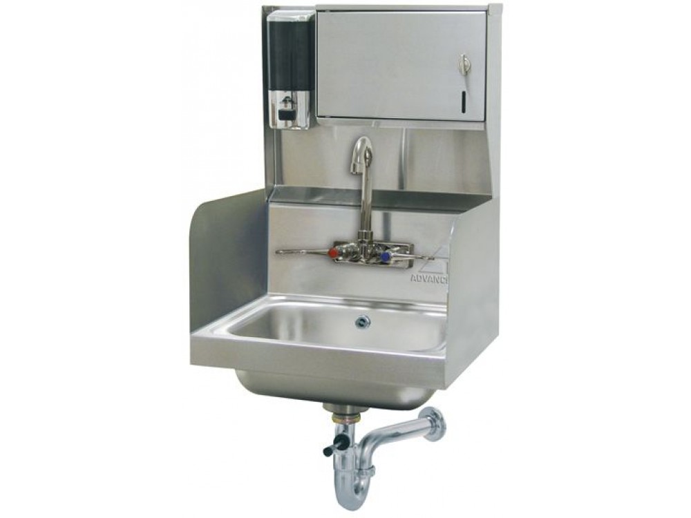 Advance Tabco 7-PS-87 7.75"H Side Splash Wall Mounted Hand Sink