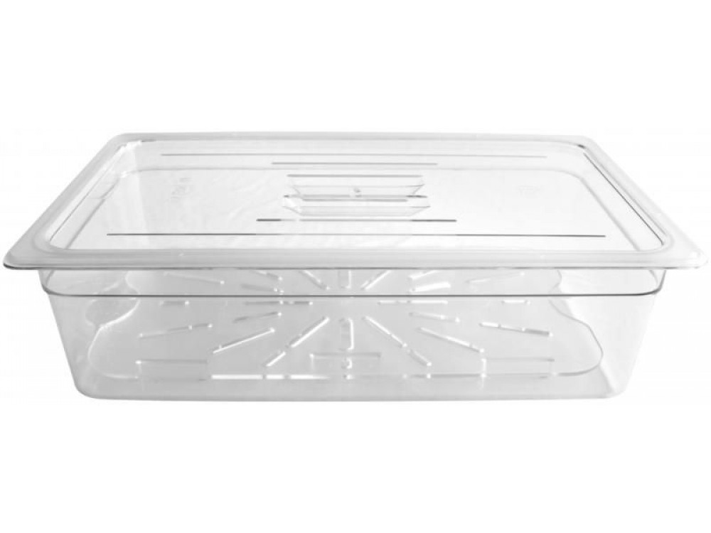Omcan 80078 5 14/16" Deep Full-size Polycarbonate Clear Food Pan