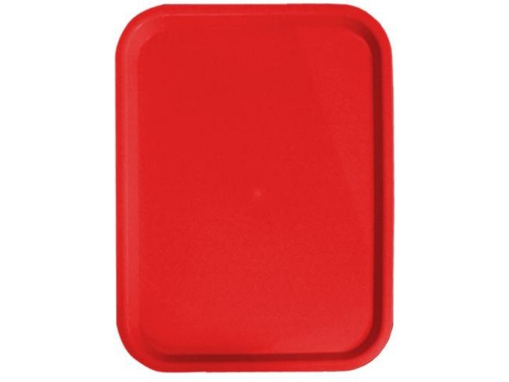 Omcan 80098 25Pcs 12" x 16" Red Fast Food Tray