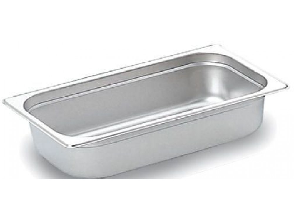 Omcan 80268 12Pcs 4" Deep Third-size Anti-Jam Stainless Steel Steam Table Pan