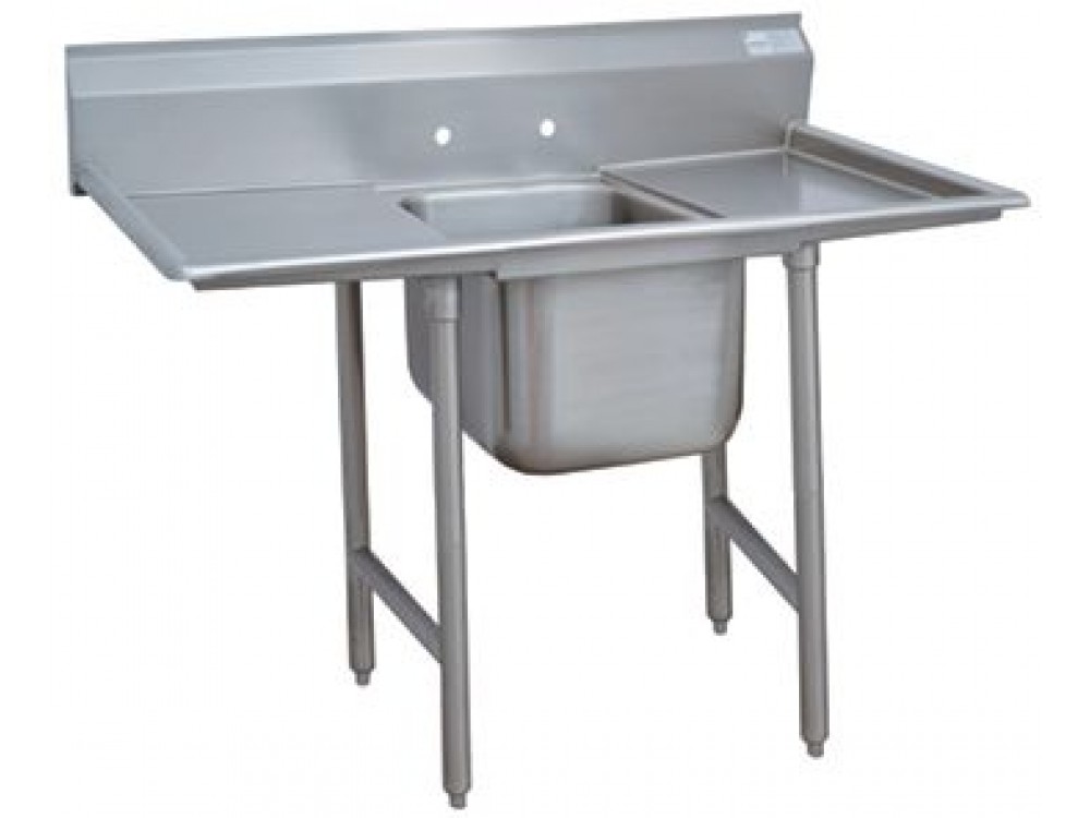 Advance Tabco 93-1-24-36RL 90"L 16 Gauge Standard Deep Drawn Regaline Sink