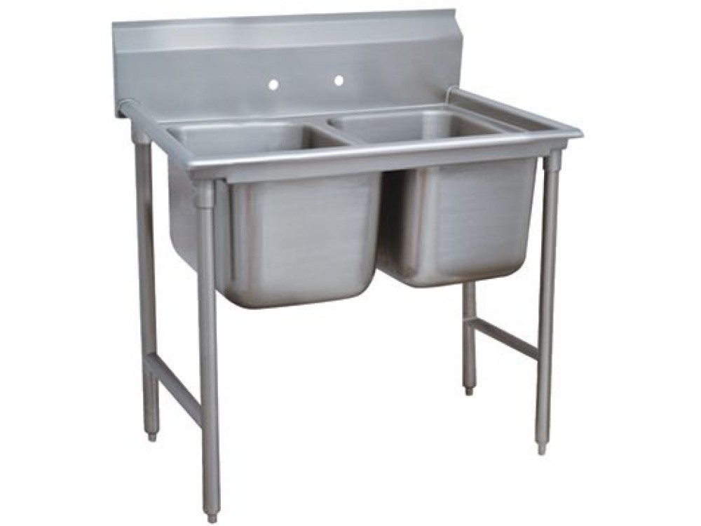 Advance Tabco 93-2-36 44"L 16 Gauge Standard Regaline Sink