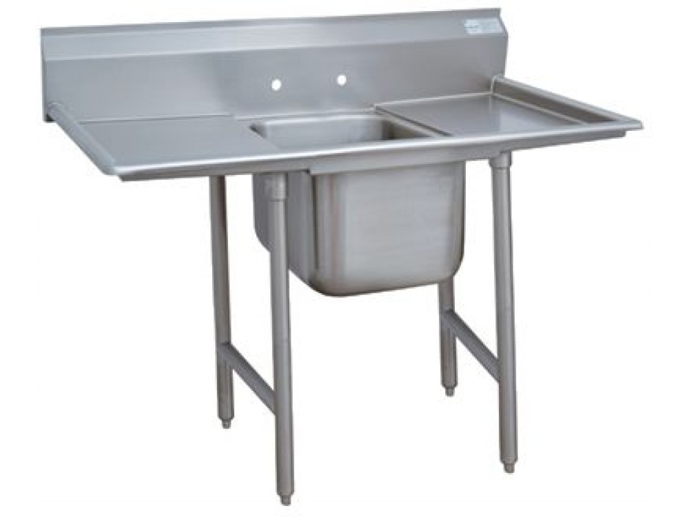 Advance Tabco 9-41-24-24RL 74"L 18 Gauge Super Saver Deep Drawn Regaline Sink
