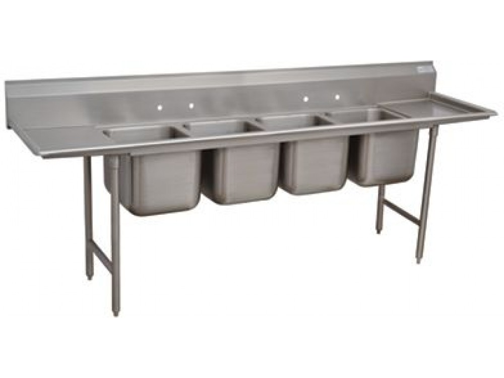 Advance Tabco 9-4-72-18RL 4-Compartment Super Saver Regaline Sink
