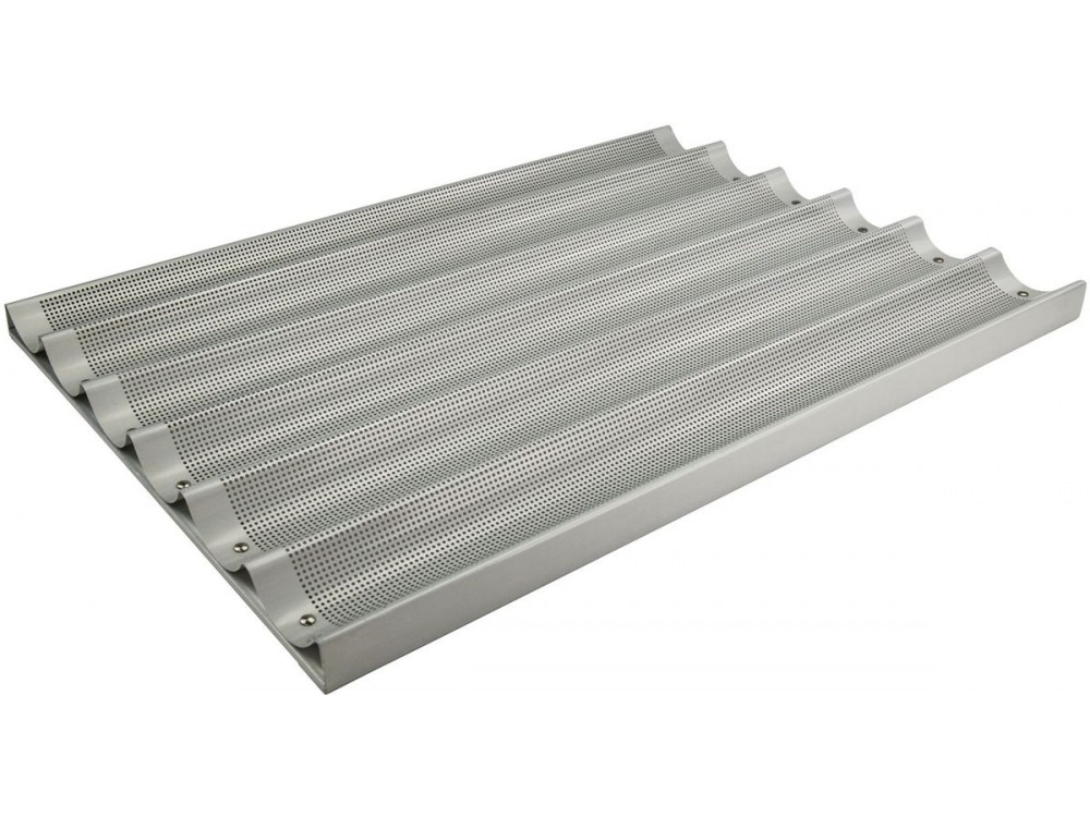 Winco ABP-6L 6 Slots Aluminum Baguette Pan