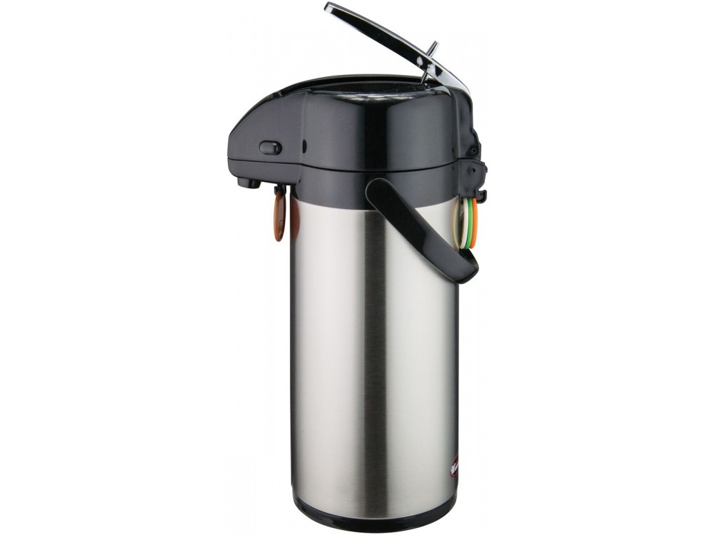 Winco APSK-725 2.5L Stainless Steel Lined Airpot with Lever Top