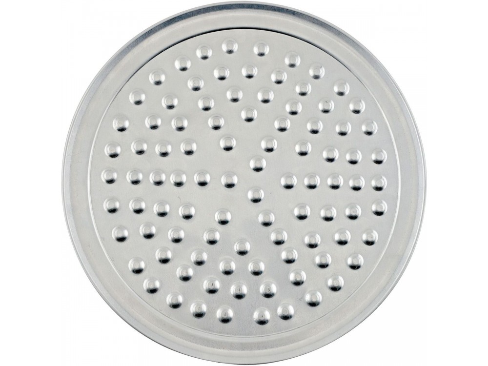 Winco APZN-8 8" Aluminum Wide Rim Pizza Tray with Nibs