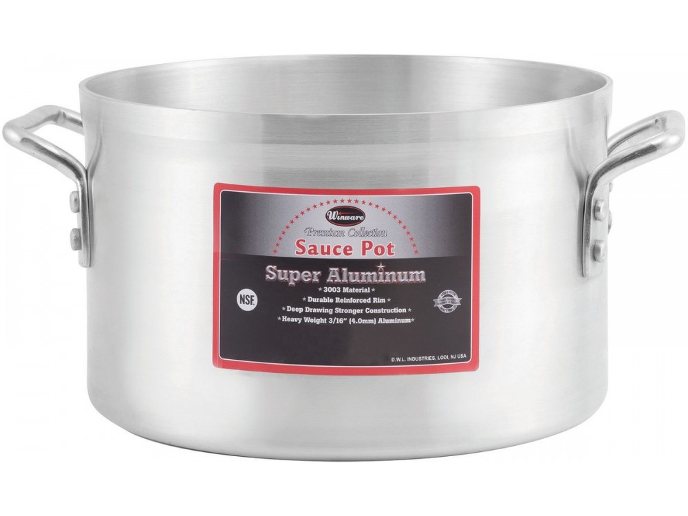 Winco AXAP-34 Super Aluminum 34 Quart Sauce Pot