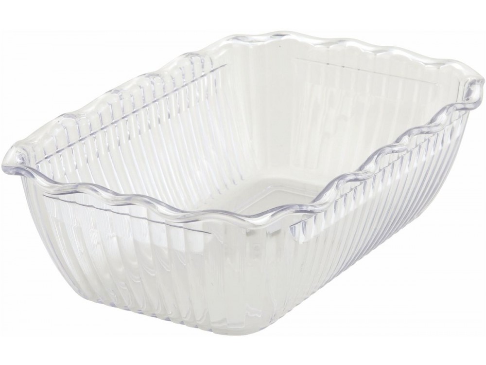 Winco CRK-10C Clear 10" x 7" Deli Crock