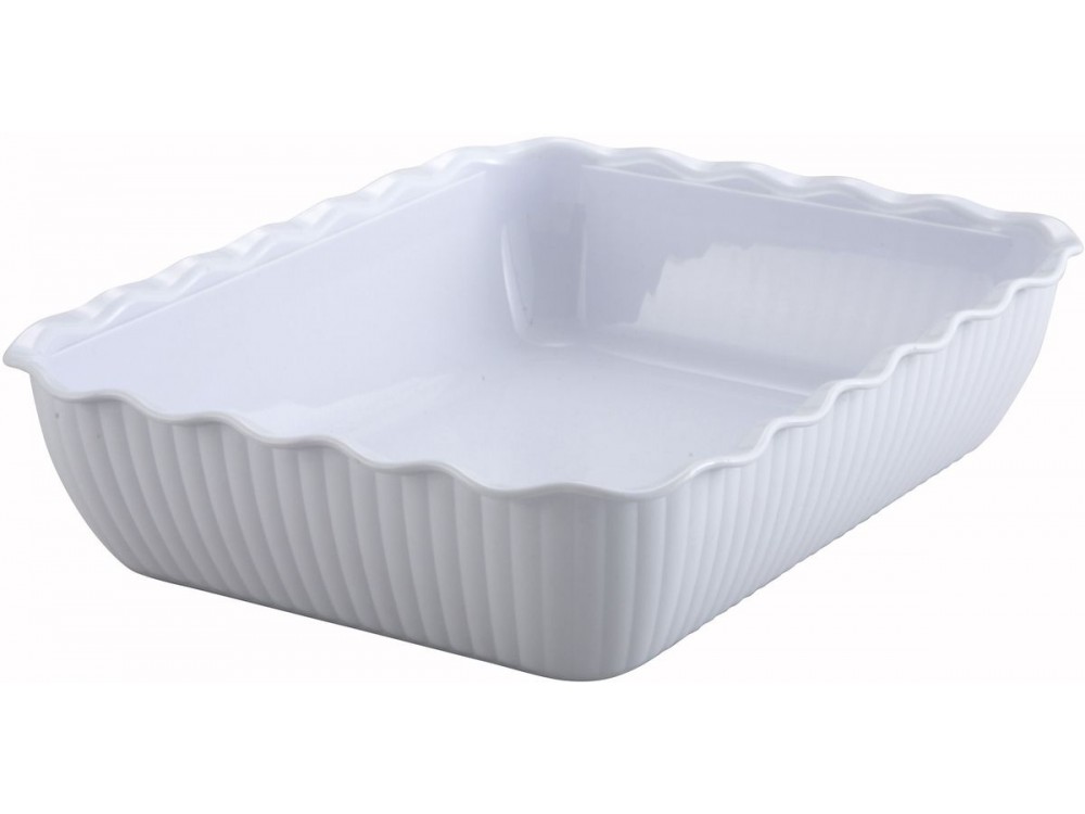Winco CRK-13W White 13" x 10" Deli Crock