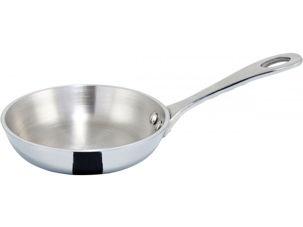 Winco DCFP-4S 5 Oz.  Stainless Steel Mini 4" Fry pan
