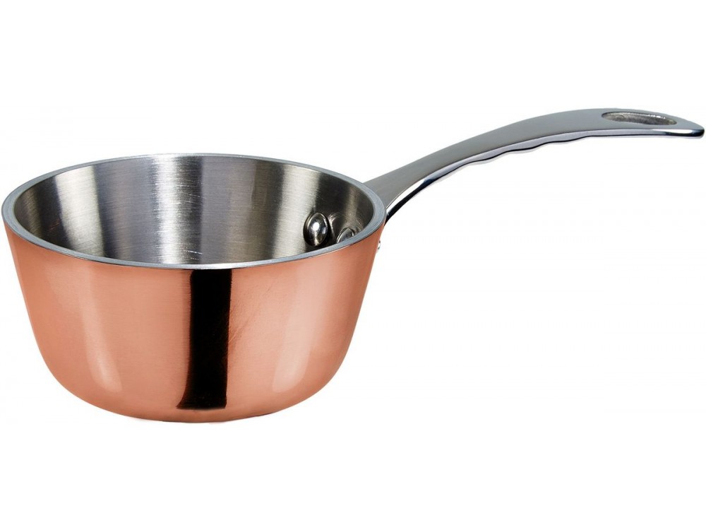 Winco DCSC-3C 5 Oz. Copper Plated Mini 3" Saucier