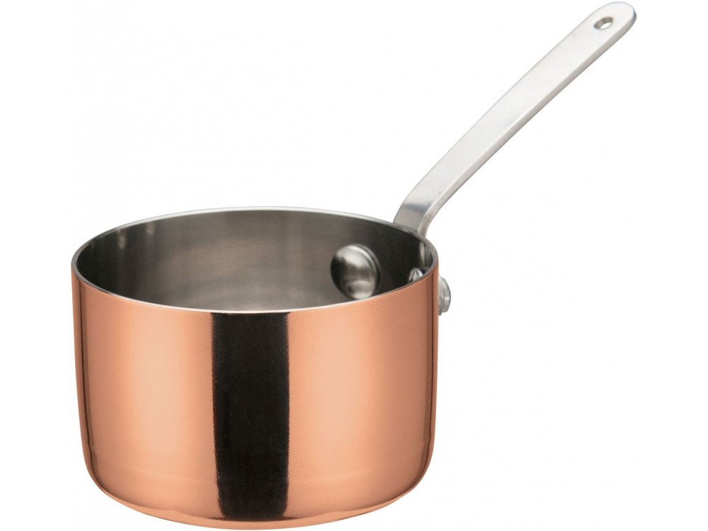 Winco DCWA-202C Copper-Plated 2-3/4" x 1-3/4"H Mini Sauce Pan