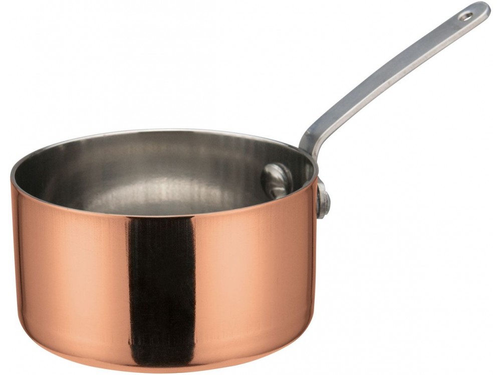Winco DCWA-203C Copper-Plated 3-1/8" x 1-3/4"H Mini Sauce Pan