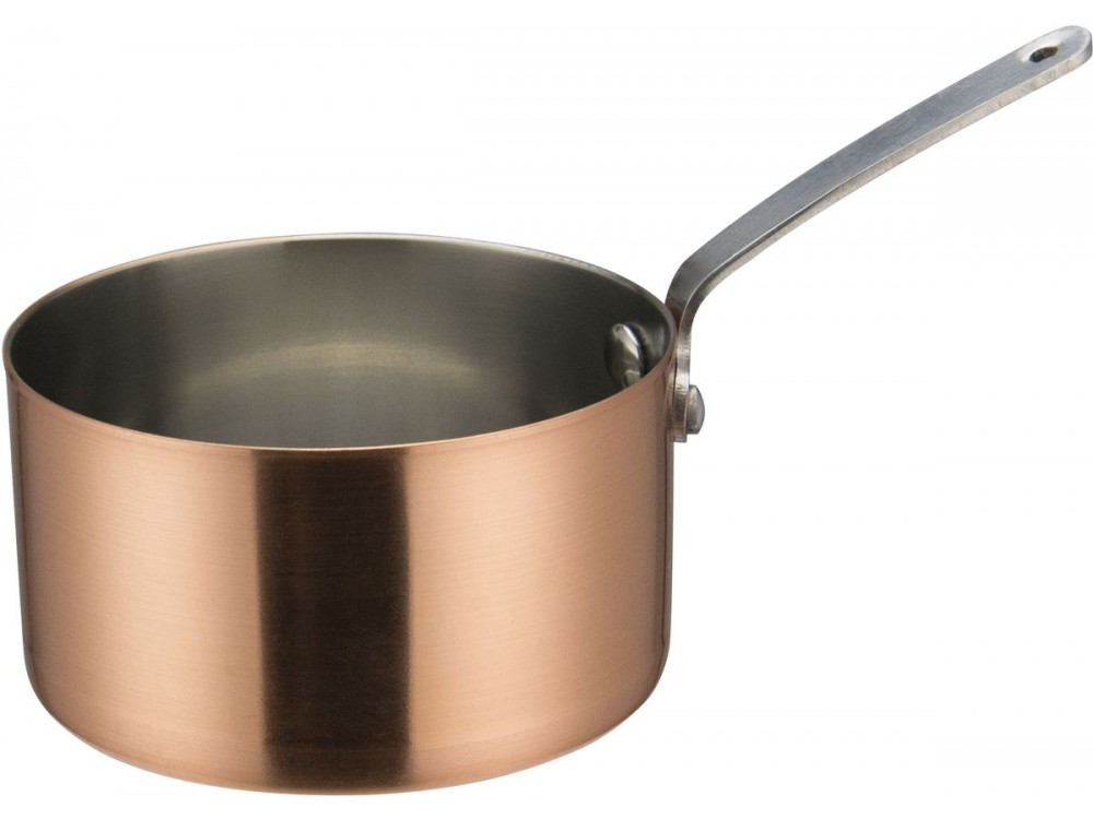 Winco DCWA-204C Copper-Plated 3-1/2" x 2"H Mini Sauce Pan