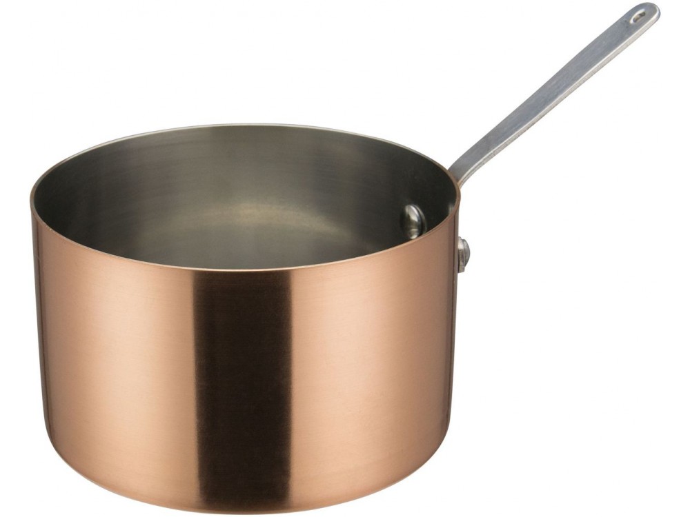 Winco DCWA-206C Copper-Plated 5" x 3"H Mini Sauce Pan