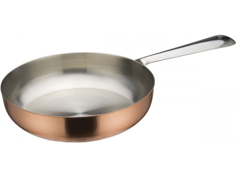Winco DCWC-201C Copper-Plated 5-1/2" x 1-3/8"H Mini Fry Pan