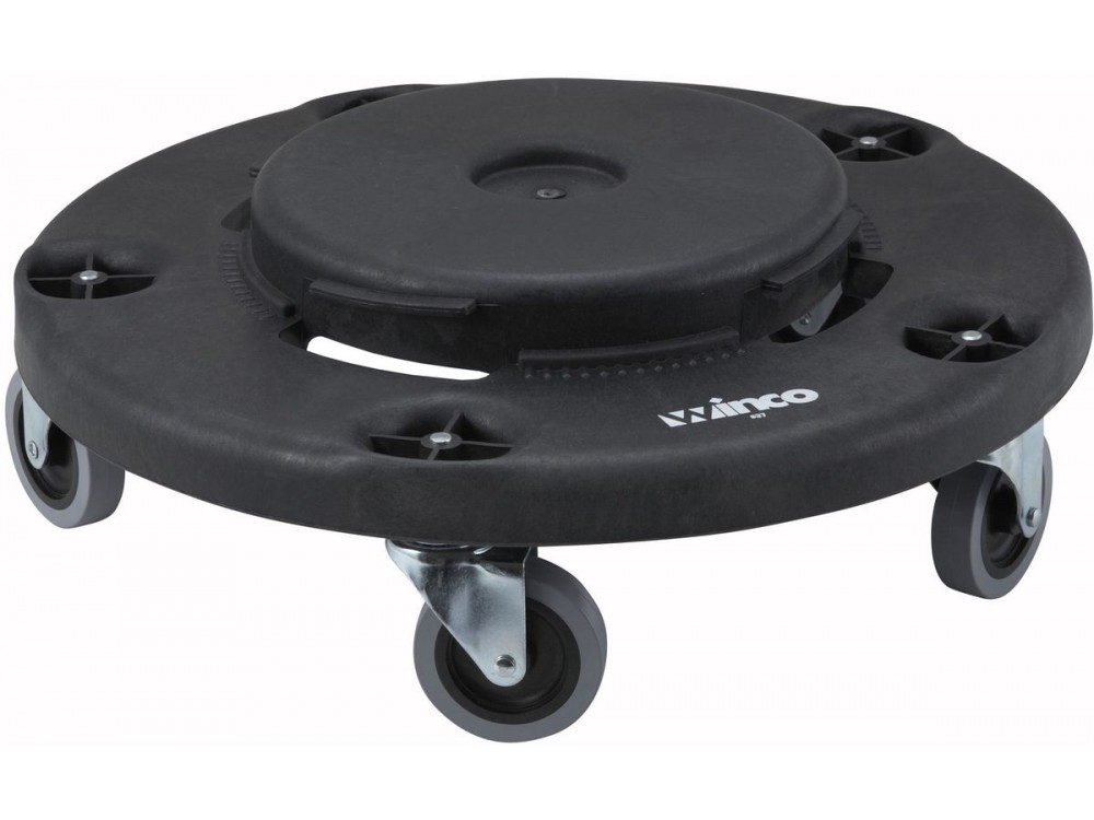 Winco DLR-18 18" Round Trash Can Dolly