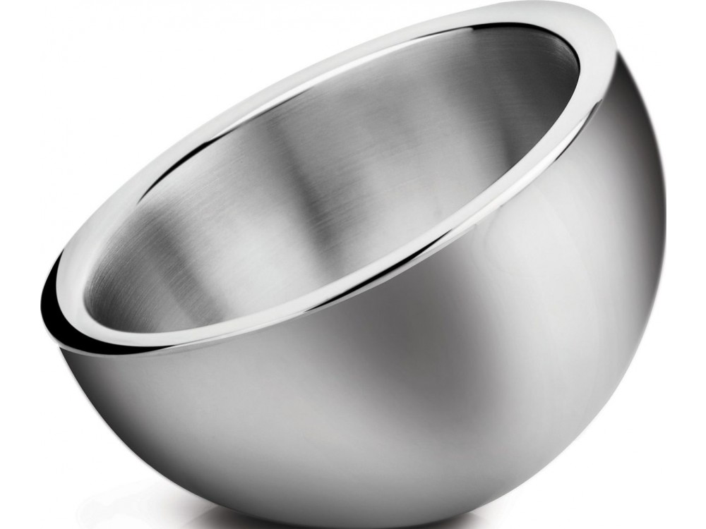 Winco DWAB-S Stainless Steel 1-1/2 Quart Double-Wall Angled Display Bowl