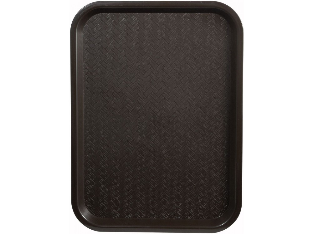 Winco FFT-1216B Brown 12" x 16" High Quality Plastic Cafeteria Tray