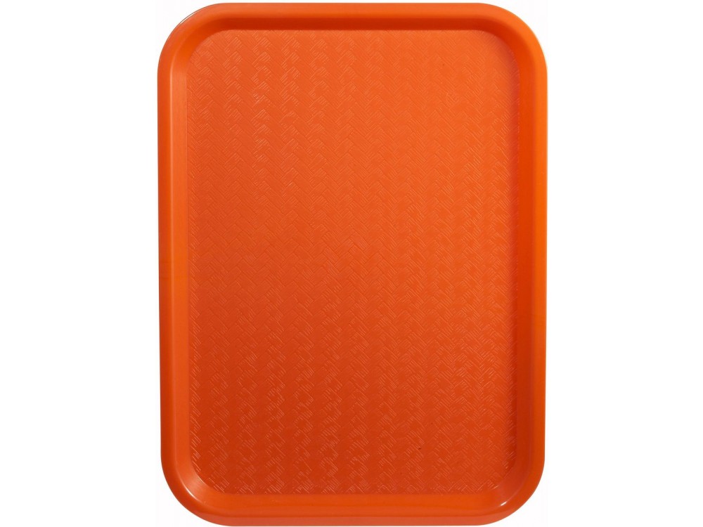 Winco FFT-1418O Orange 14" x 18" High Quality Plastic Cafeteria Tray