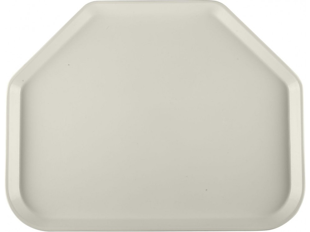 Winco FGTT-1814C Cream 18" x 14" Fiberglass Trapezoid Dining Tray