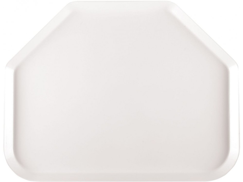 Winco FGTT-1814W White 18" x 14" Fiberglass Trapezoid Dining Tray