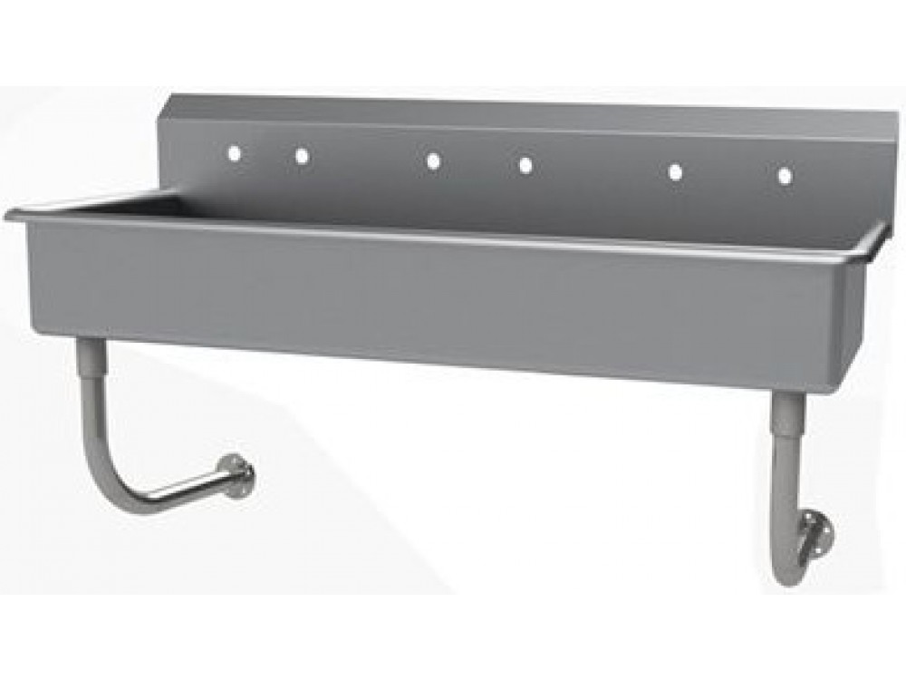 Advance Tabco FS-WM-60 60"L 8" Deep 14 Gauge Manual Operated NSF Multi-Stations Hand Sink