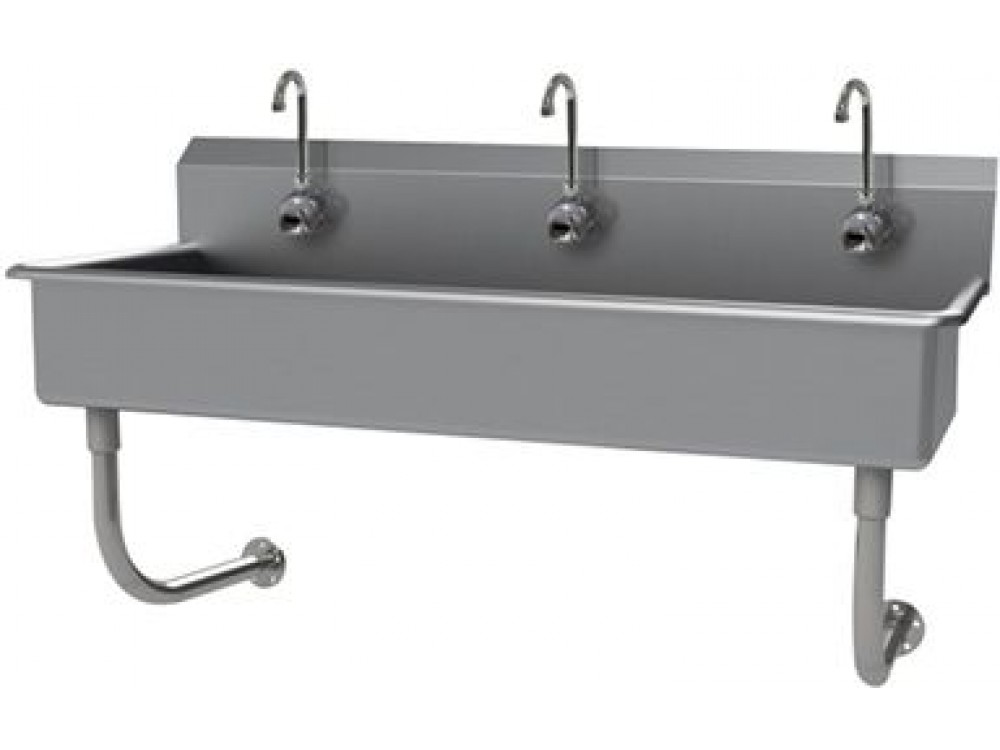 Advance Tabco FS-WM-60EF 60"L 8" Deep 14 Gauge Electronic Operated NSF Multi-Stations Hand Sink