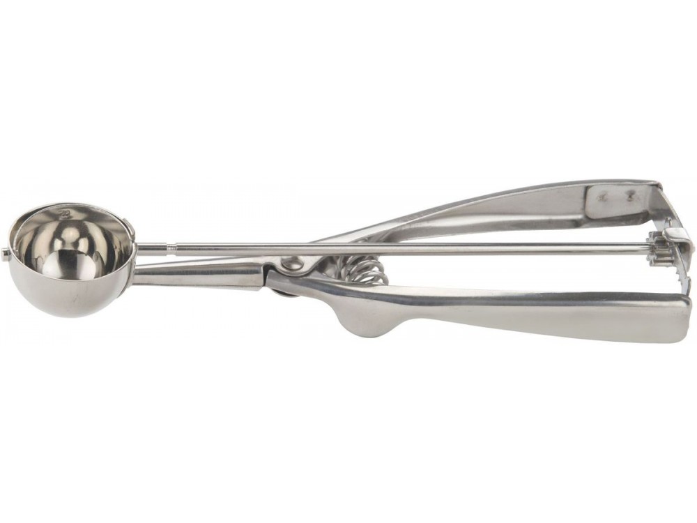 Winco ISS-70 70 Scoop Size Stainless Steel Squeeze Disher/Portioner