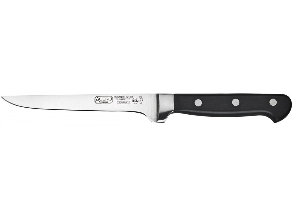 Winco KFP-61 ACERO 6" Triple Riveted Full Tang Forged Blade Boning Knife