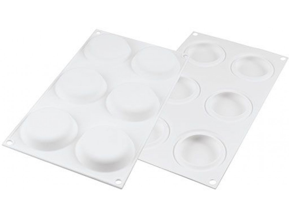 Silikomart KIT TART 8 2.6" Dia. White Silicone Tart Mold Kit
