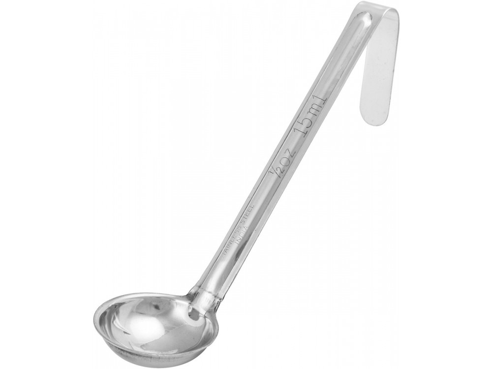 Winco LDI-05SH One-piece Stainless Steel 1/2oz Ladle with 6" Handle