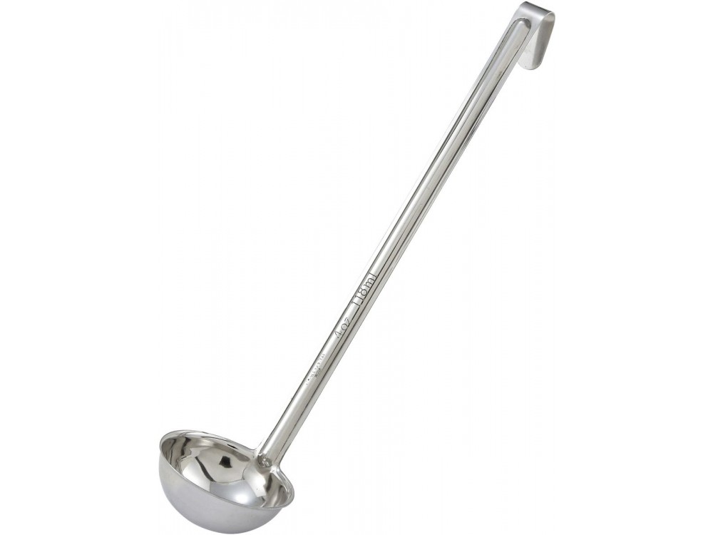 Winco LDI-4 One-piece Stainless Steel 4oz Ladle