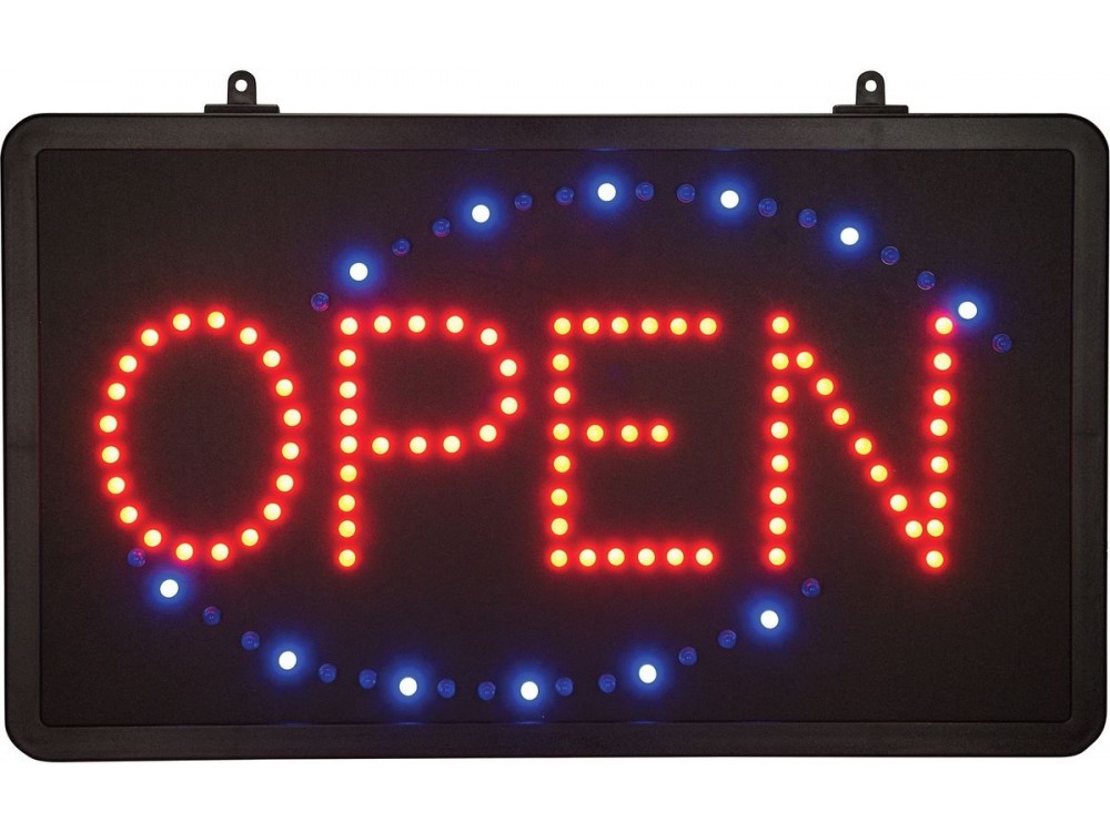 Winco LED-6 "Open" Single Pattern LED Sign