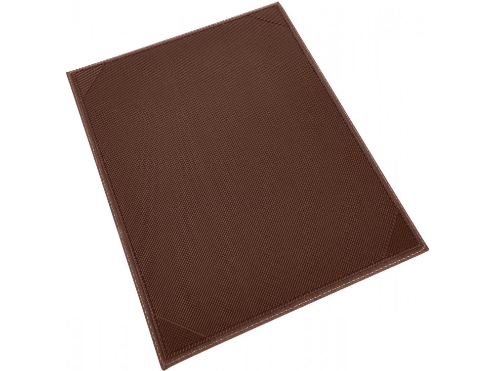 Winco LMS-814BN Brown Single View Menu Cover For 8-1/2 X 14" Inserts
