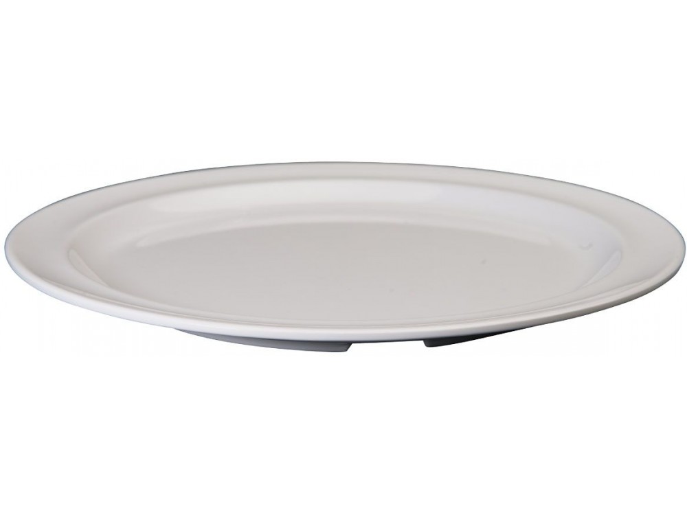 Winco MMPR-9W White 9" Melamine Round Plates