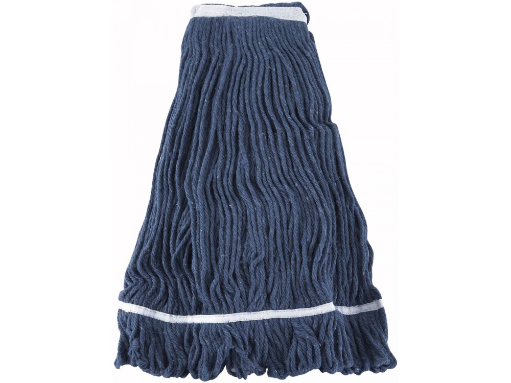Winco MOP-32 Blue Yarn 32oz 800g Looped End Mop Head