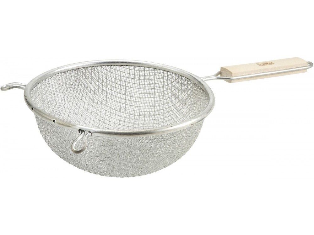 Winco MST-8D Medium Tin 8" Double Mesh Strainer