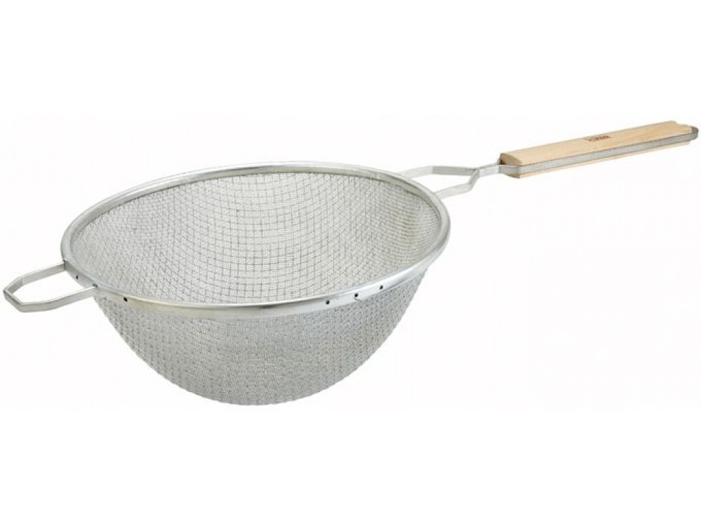 Winco MSTF-10S 10" Dia. Tinned Single Fine Mesh Strainer